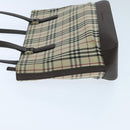 BURBERRY Nova Check Tote Bag Canvas Beige Auth 95891-4