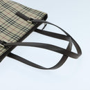 BURBERRY Nova Check Tote Bag Canvas Beige Auth 95891-8
