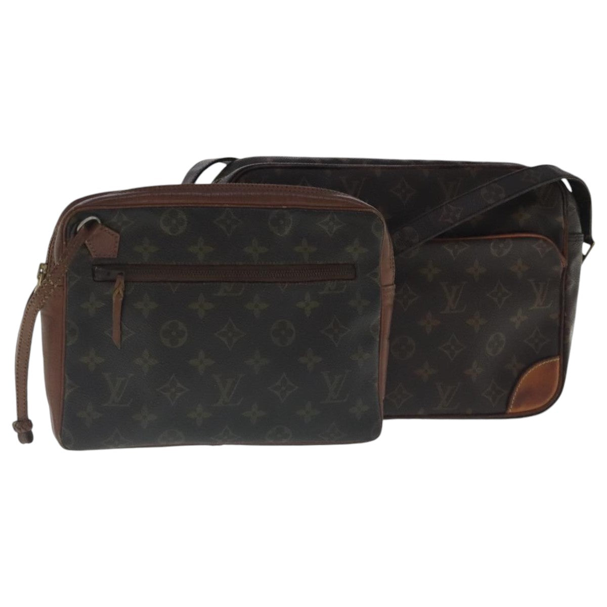 LOUIS VUITTON Monogram Shoulder Bag 2Set LV Auth 95892