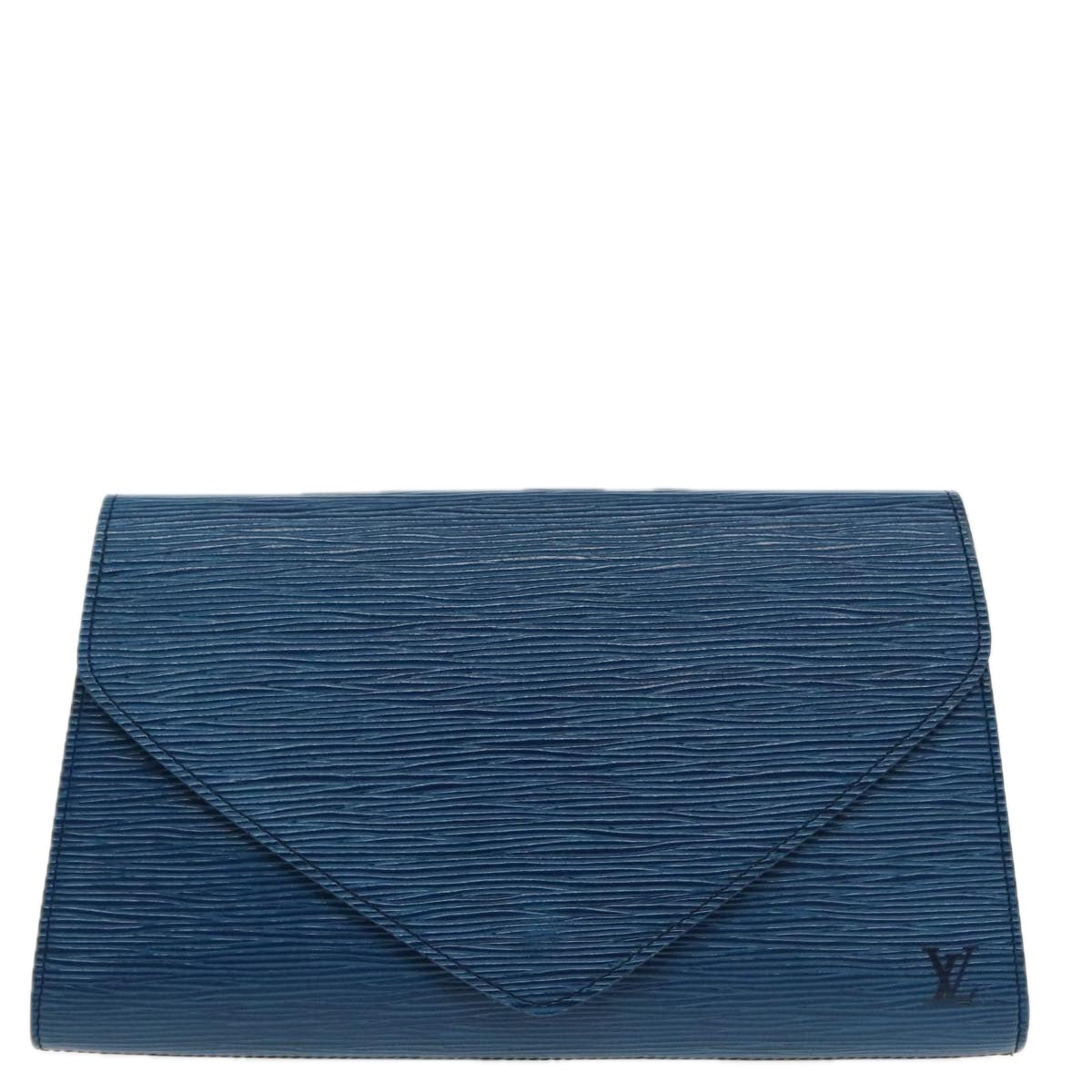 LOUIS VUITTON Epi Art Deco Clutch Bag Blue M52635 LV Auth 95896 - 0