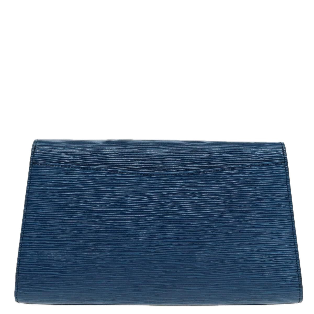 LOUIS VUITTON Epi Art Deco Clutch Bag Blue M52635 LV Auth 95896