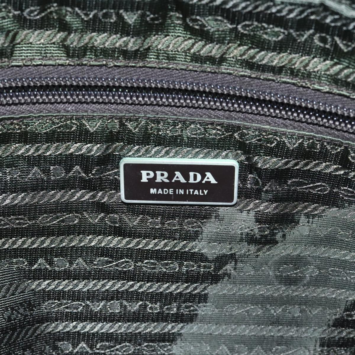 PRADA Tote Bag Nylon Purple Silver Auth 95911