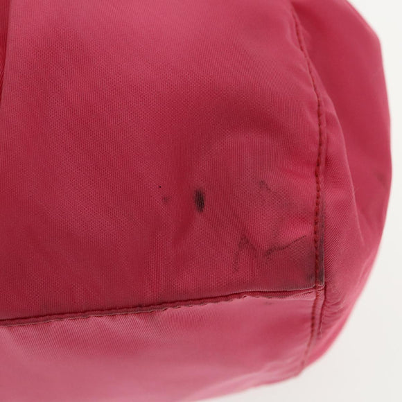 PRADA Hand Bag Nylon 2way Pink Silver Auth 95918