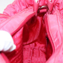 PRADA Hand Bag Nylon 2way Pink Silver Auth 95918-22