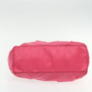 PRADA Hand Bag Nylon 2way Pink Silver Auth 95918-5