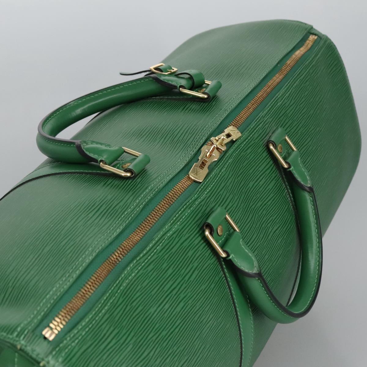 LOUIS VUITTON Epi Keepall 50 Boston Bag Green M42964 LV Auth 95933