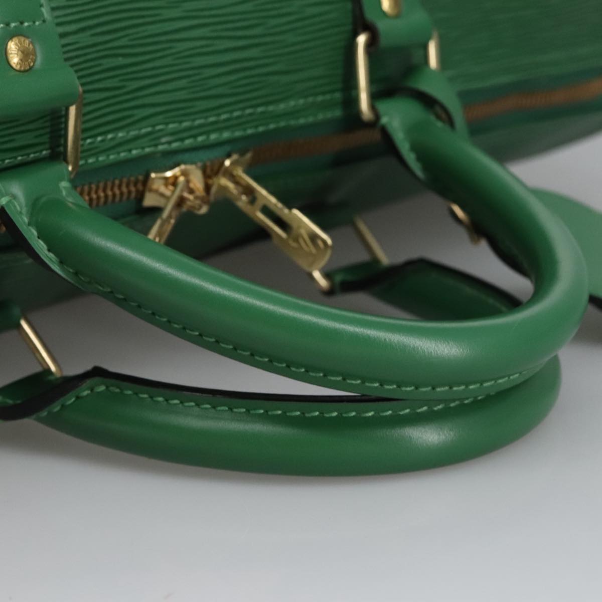 LOUIS VUITTON Epi Keepall 50 Boston Bag Green M42964 LV Auth 95933