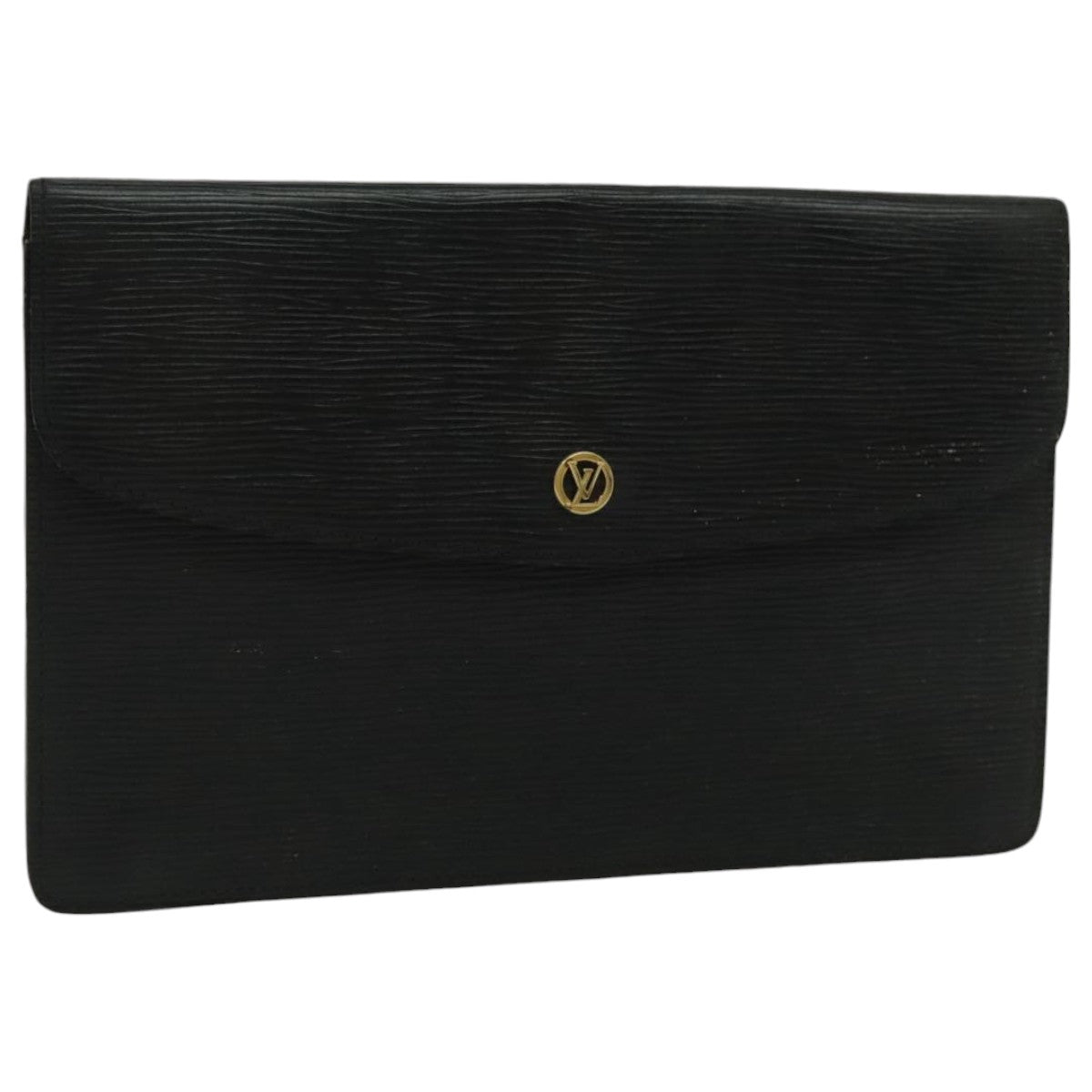 LOUIS VUITTON Epi Montaigne 27 Clutch Bag Black M52652 LV Auth 95934