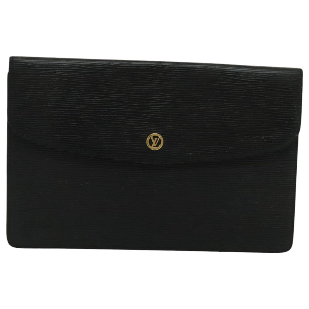 LOUIS VUITTON Epi Montaigne 27 Clutch Bag Black M52652 LV Auth 95934