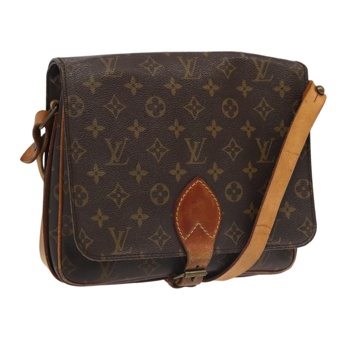 LOUIS VUITTON Monogram Cartouchiere GM Shoulder Bag M51252 LV Auth 95943