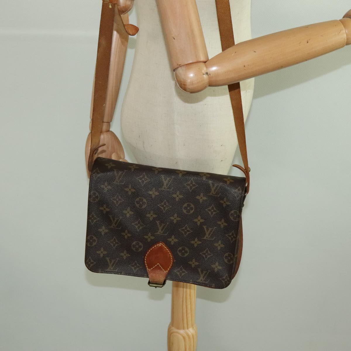 LOUIS VUITTON Monogram Cartouchiere GM Shoulder Bag M51252 LV Auth 95943