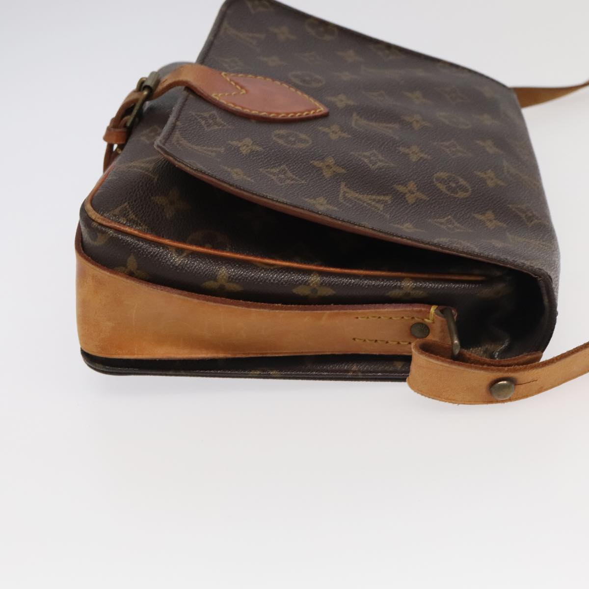 LOUIS VUITTON Monogram Cartouchiere GM Shoulder Bag M51252 LV Auth 95943