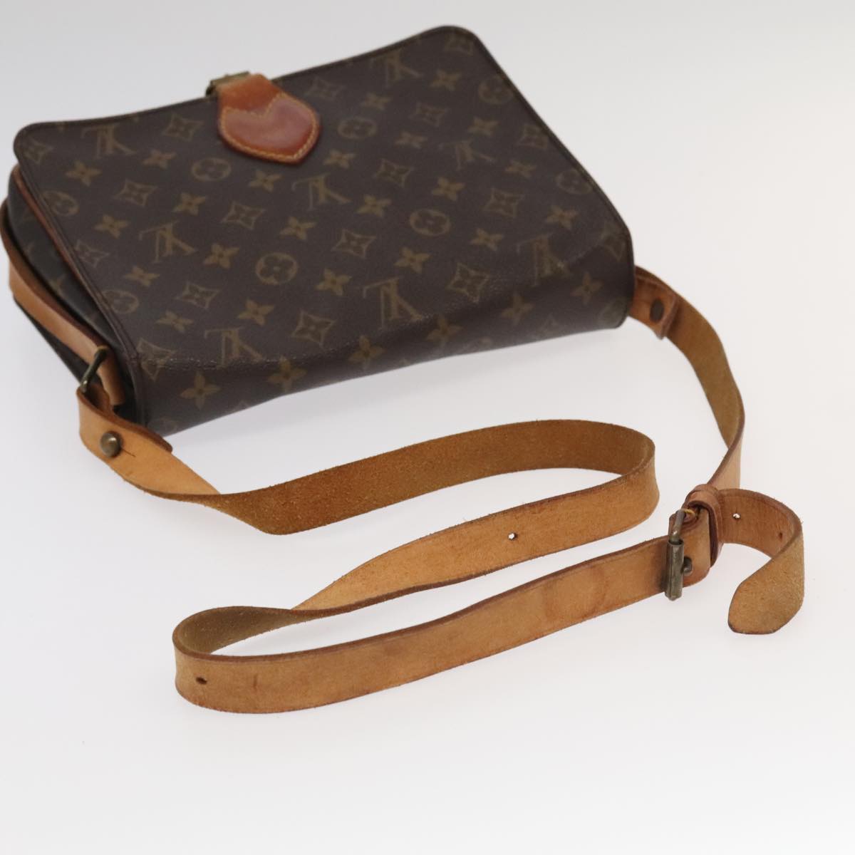 LOUIS VUITTON Monogram Cartouchiere GM Shoulder Bag M51252 LV Auth 95943