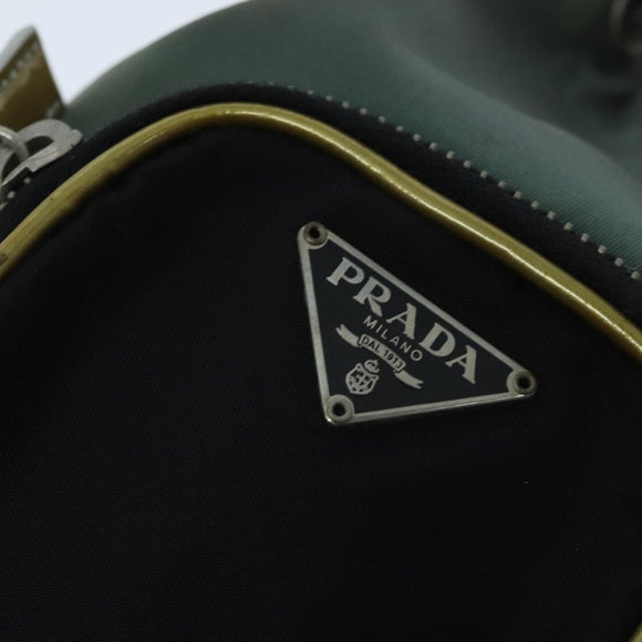 PRADA Hand Bag Nylon Khaki Auth 95957