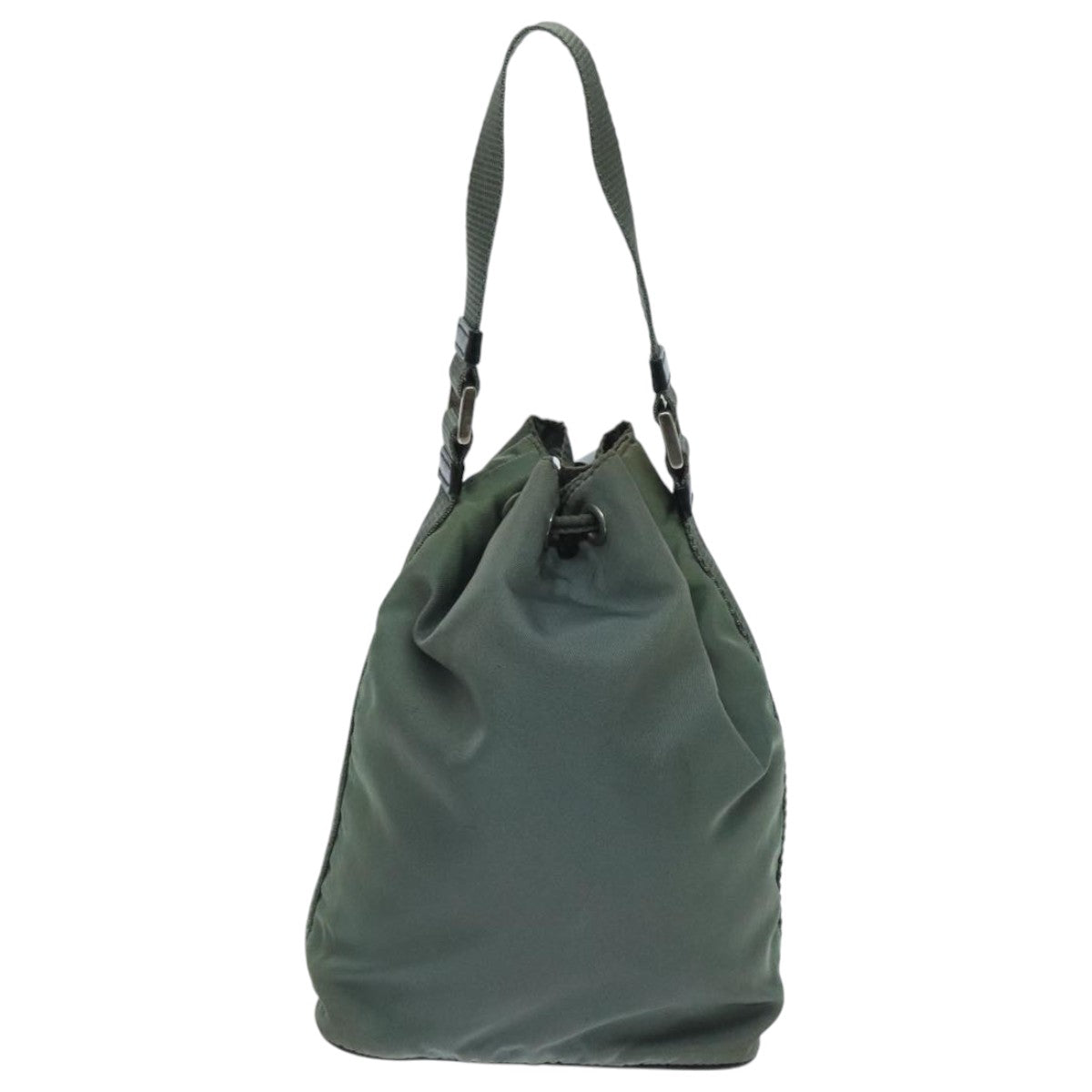 PRADA Hand Bag Nylon Khaki Auth 95957 - 0