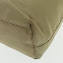 PRADA Tote Bag Nylon Beige Auth 95965-14