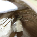PRADA Tote Bag Nylon Beige Auth 95965-21