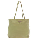 PRADA Tote Bag Nylon Beige Auth 95965-13