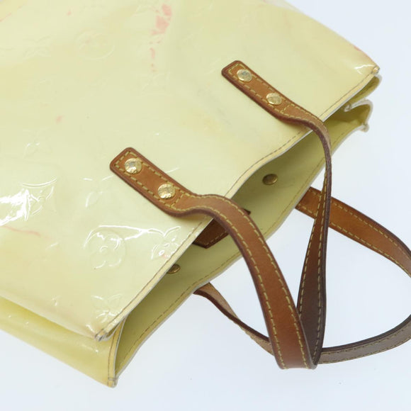 LOUIS VUITTON Monogram Vernis Reade PM Handtas Perle M91336 LV Auth 95969