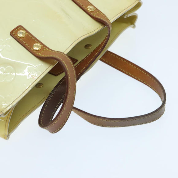 LOUIS VUITTON Monogram Vernis Reade PM Handtas Perle M91336 LV Auth 95969