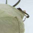 PRADA Tote Bag Nylon Cream Gold Auth 95978-14