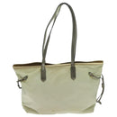 PRADA Tote Bag Nylon Cream Gold Auth 95978-2