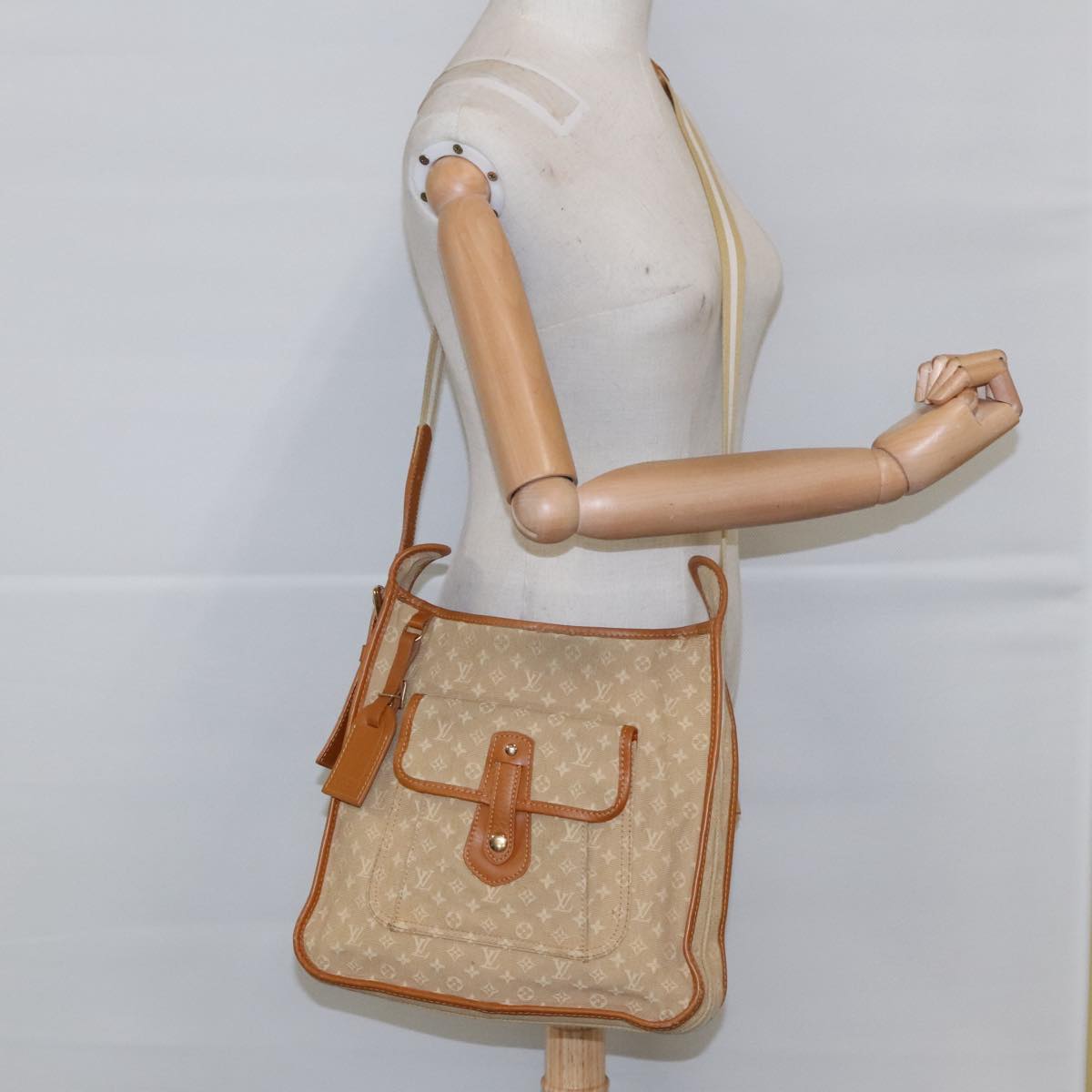 LOUIS VUITTON Monogram Mini Buzas Marie Kate Bag Beige M92323 LV Auth 95995