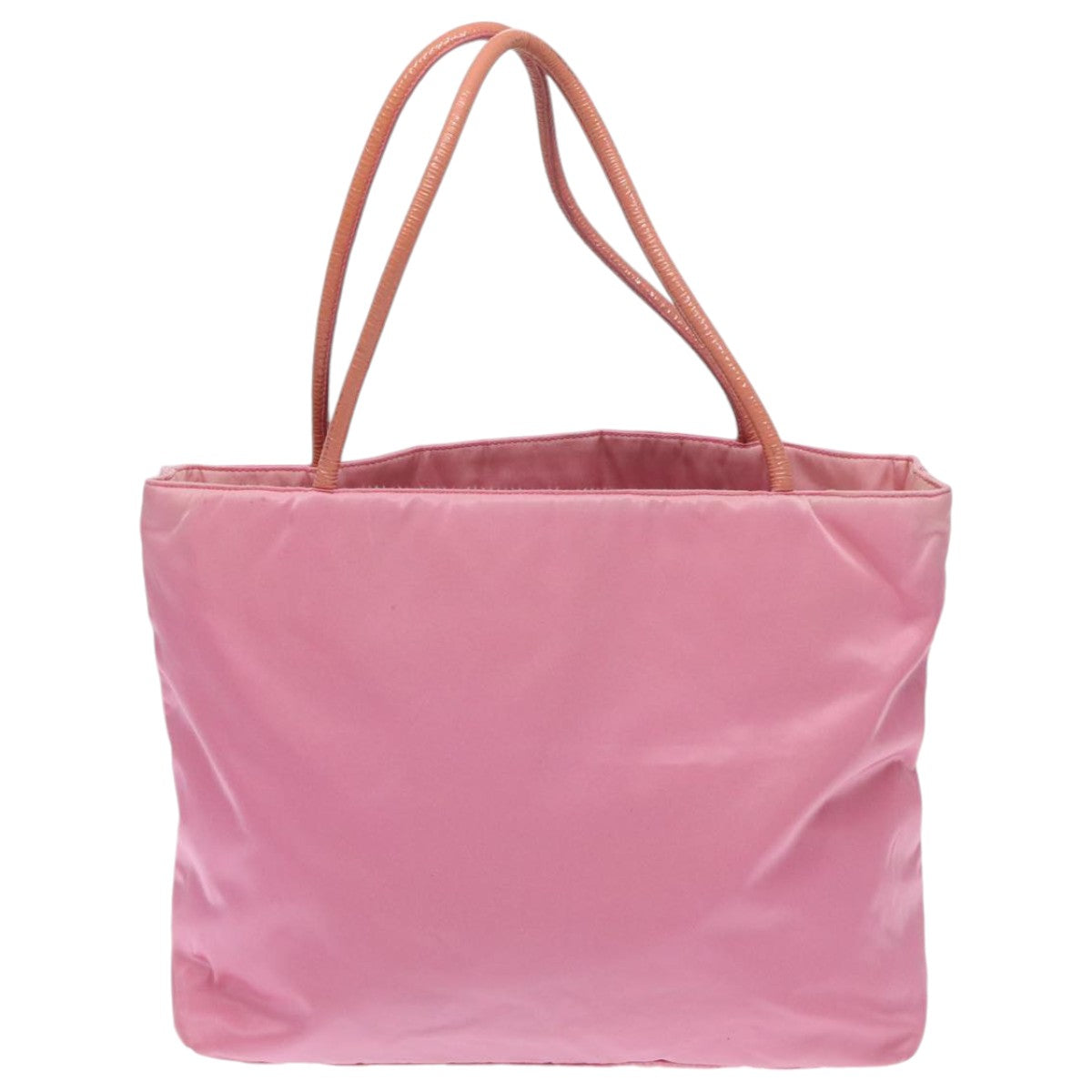 PRADA Tote Bag Nylon Pink Gold Auth 95997 - 0