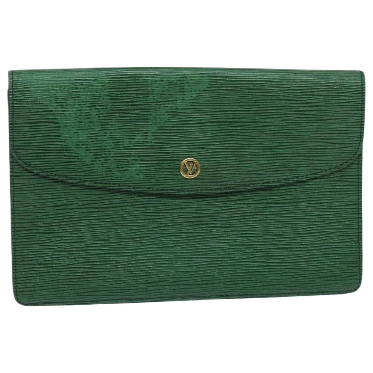 LOUIS VUITTON Epi Montaigne 27 Clutch Bag Green M52654 LV Auth 95998