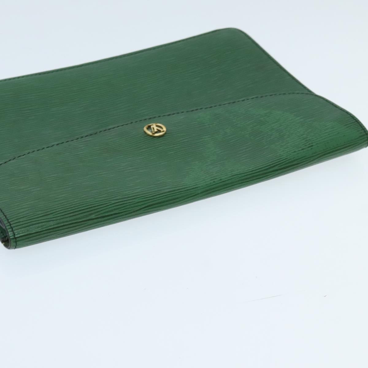 LOUIS VUITTON Epi Montaigne 27 Clutch Bag Green M52654 LV Auth 95998