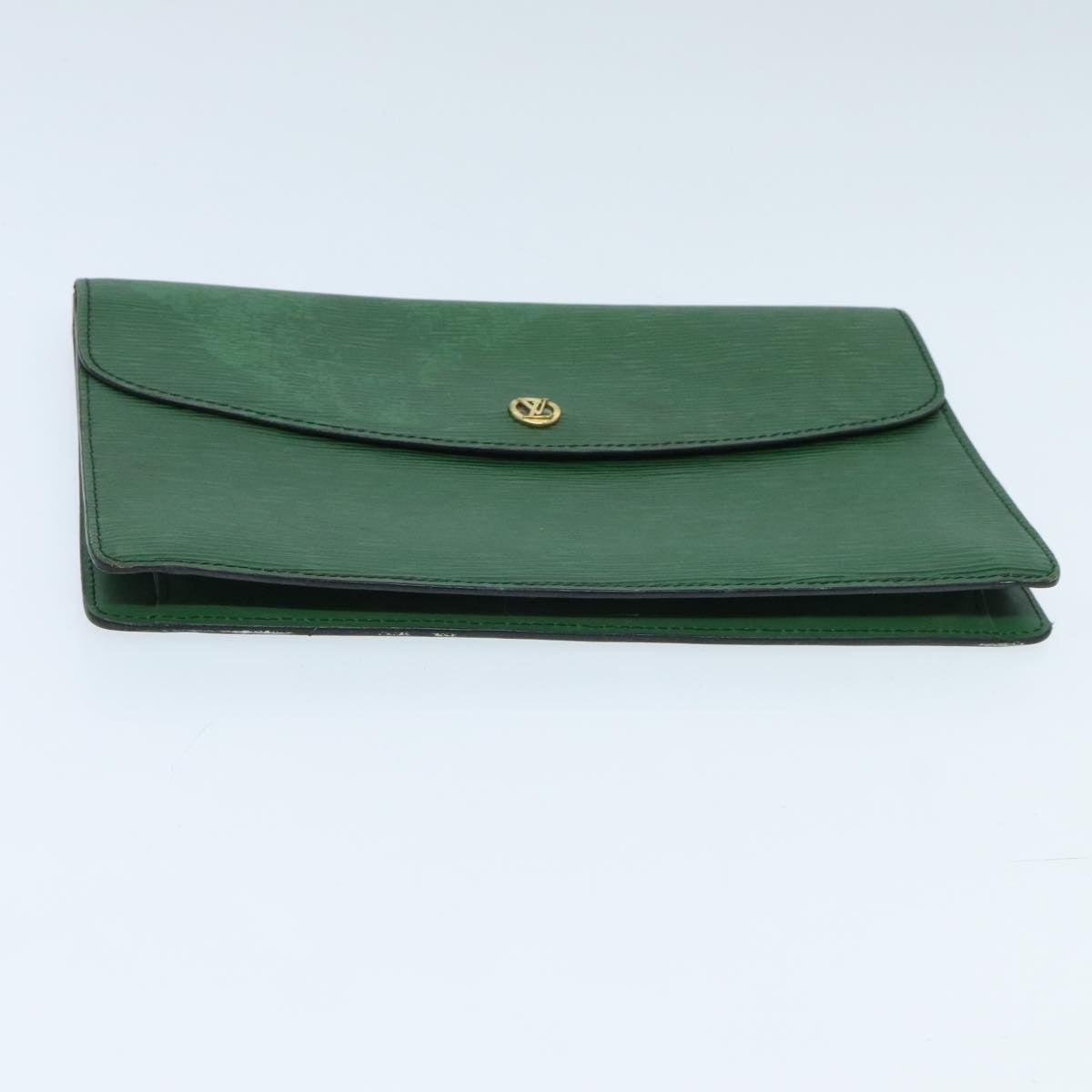 LOUIS VUITTON Epi Montaigne 27 Clutch Bag Green M52654 LV Auth 95998