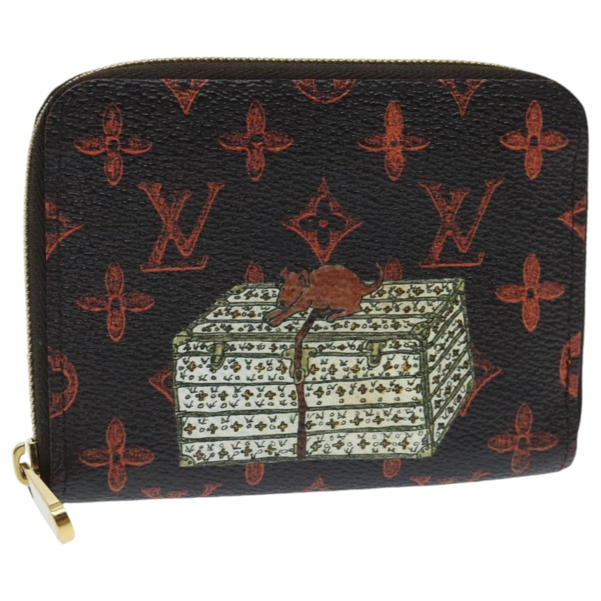 LOUIS VUITTON Catgram Cruise Collection Zippy Coin Purse M63883 LV Auth 96009A