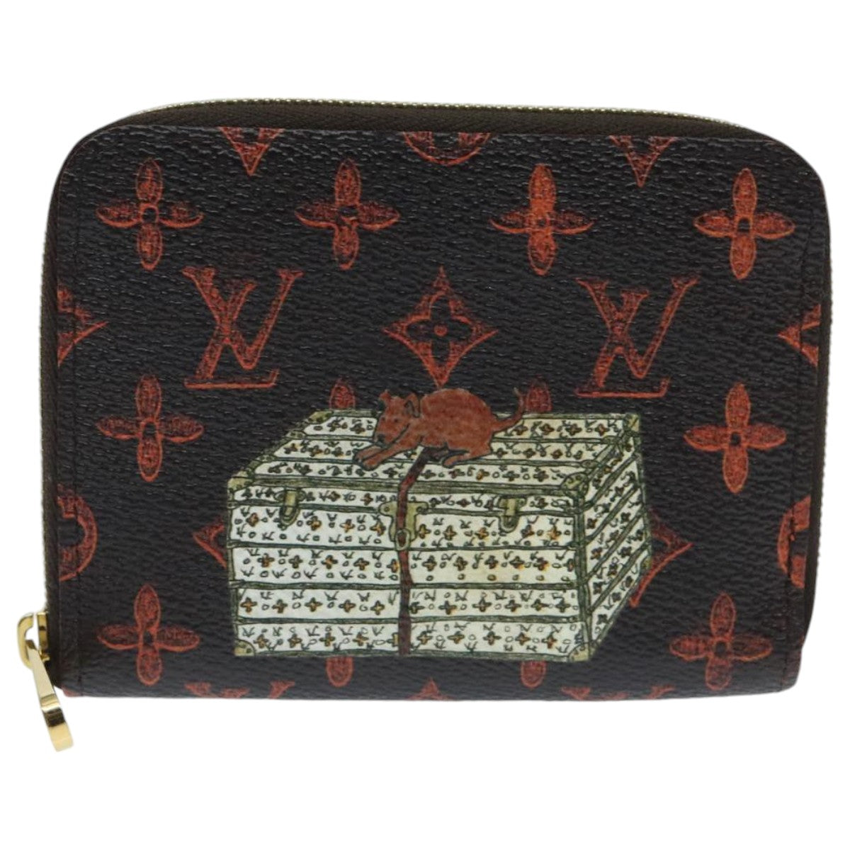 LOUIS VUITTON Catgram Cruise Collection Zippy Coin Purse M63883 LV Auth 96009A