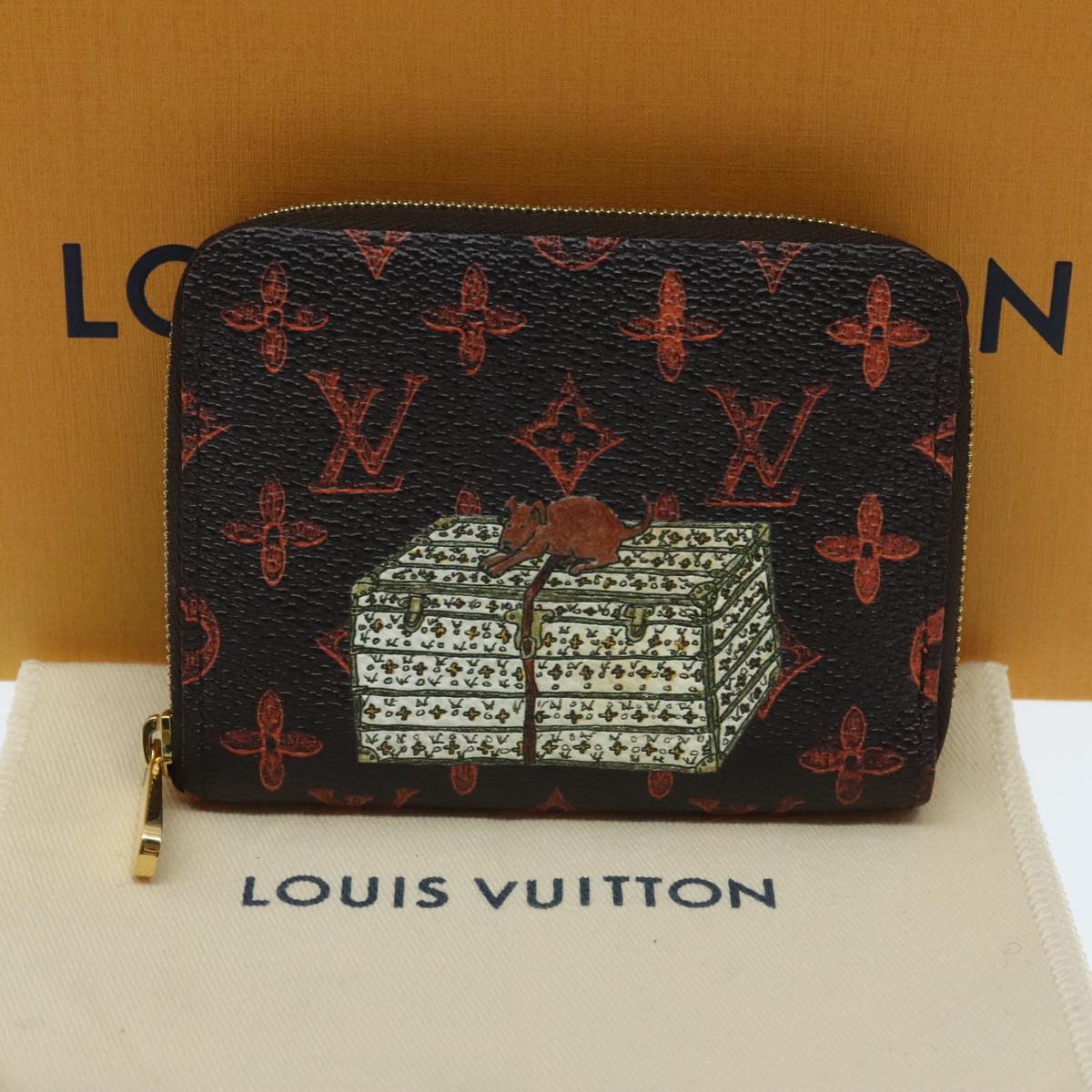 LOUIS VUITTON Catgram Cruise Collection Zippy Coin Purse M63883 LV Auth 96009A