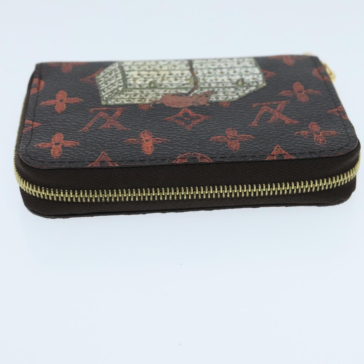 LOUIS VUITTON Catgram Cruise Collection Zippy Coin Purse M63883 LV Auth 96009A