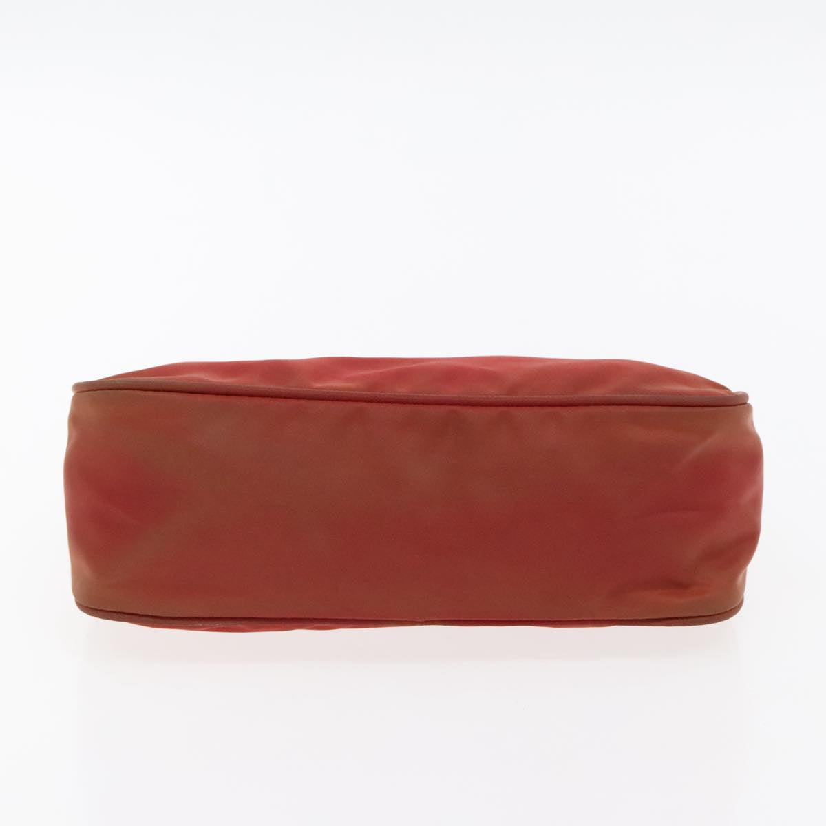 PRADA Accessory Pouch Nylon Red Silver Auth 96011