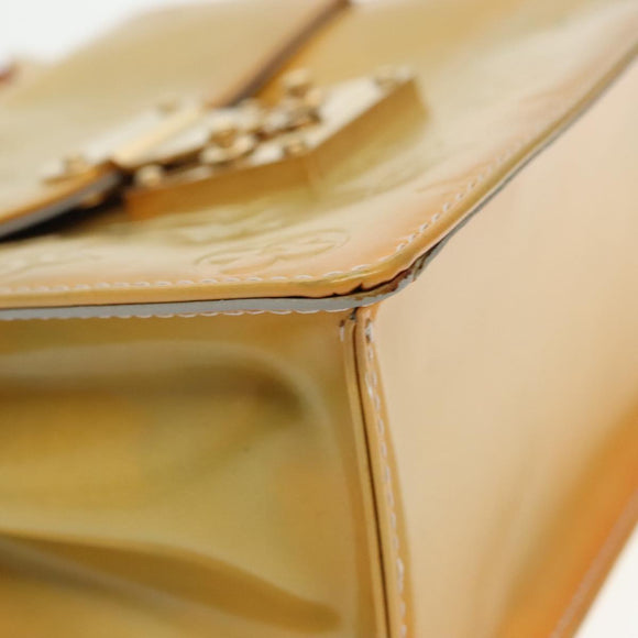 LOUIS VUITTON Monogram Vernis Spring Street Hand Bag Gris M91029 LV Auth 96019