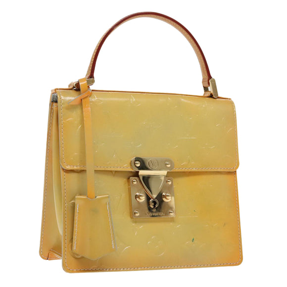 LOUIS VUITTON Monogram Vernis Spring Street Hand Bag Gris M91029 LV Auth 96019