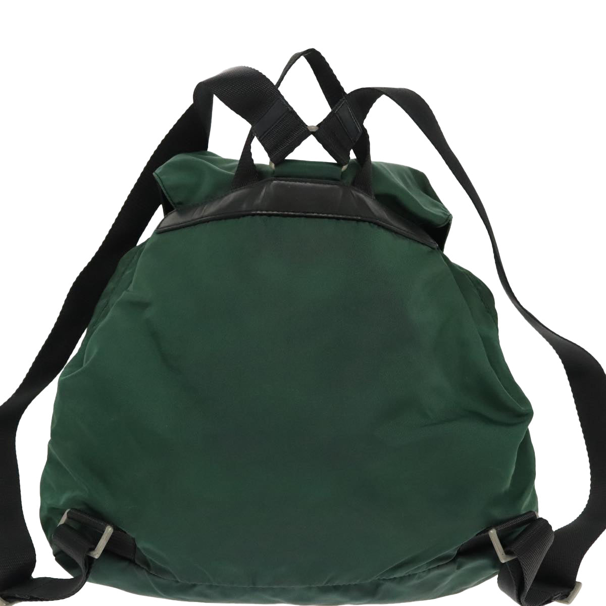 PRADA Backpack Nylon Green Silver Auth 96042