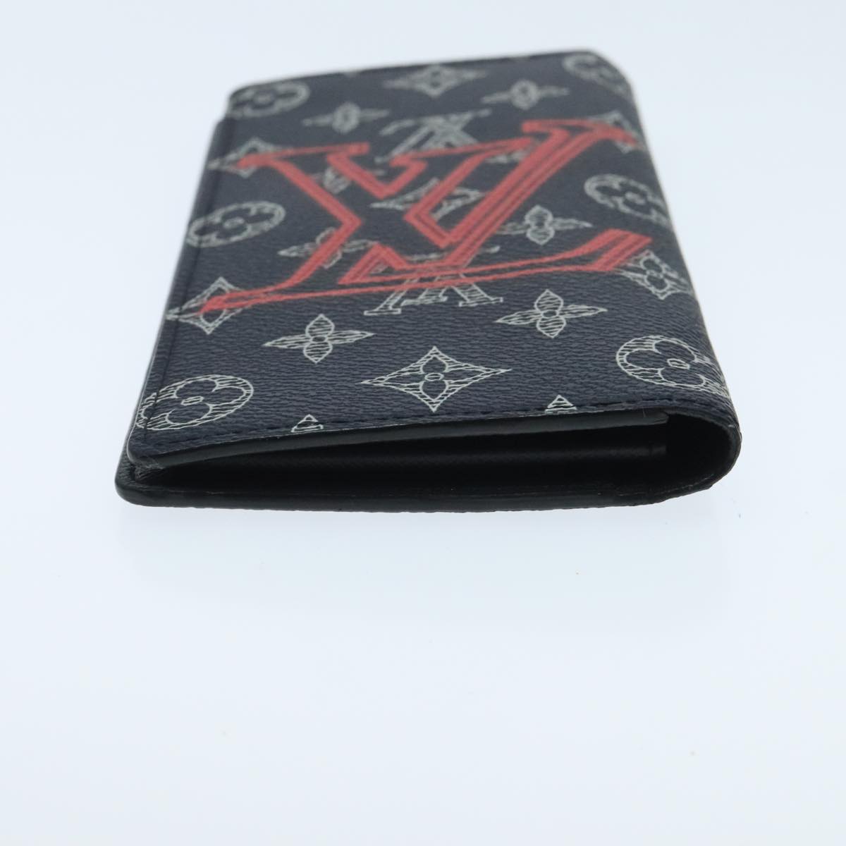 LOUIS VUITTON Monogram Ink Brazza Portefeuille Wallet Navy M62893 Auth 96045A