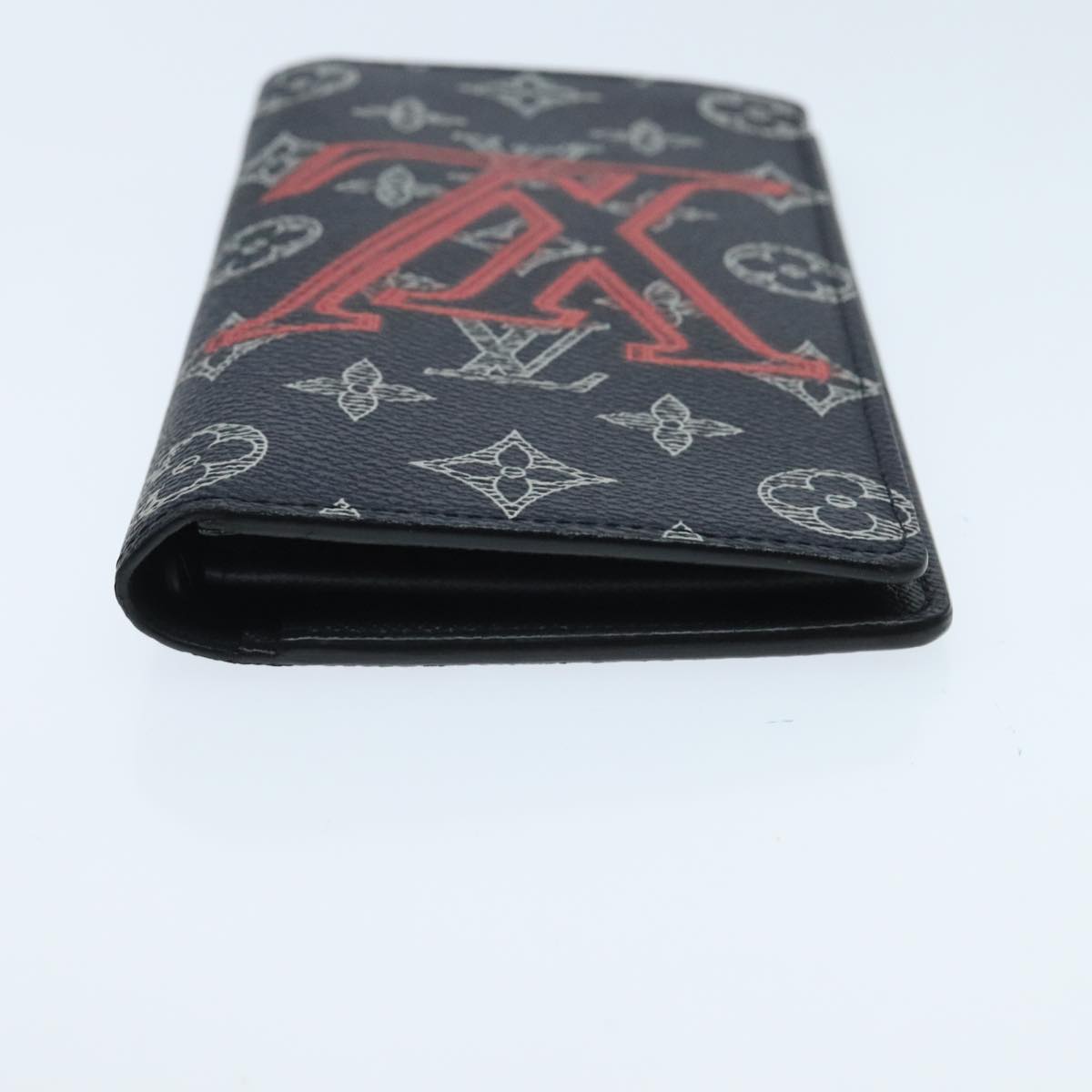 LOUIS VUITTON Monogram Ink Brazza Portefeuille Wallet Navy M62893 Auth 96045A