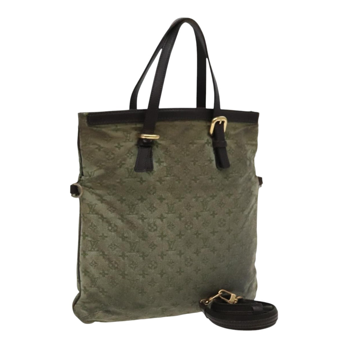 LOUIS VUITTON Monogram Mini Françoise 2Way Tote Bag TST Khaki M92422 Auth 96047