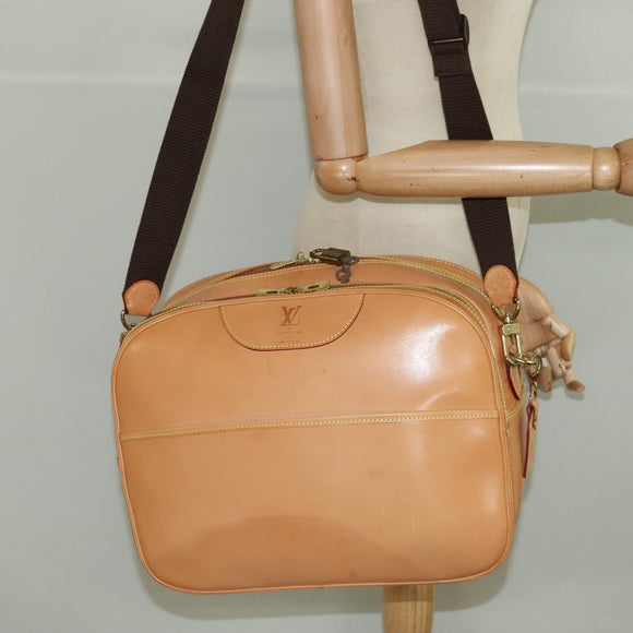 LOUIS VUITTON Nomad Reporter GM Shoulder Bag SPO Beige LV Auth 96049SAV