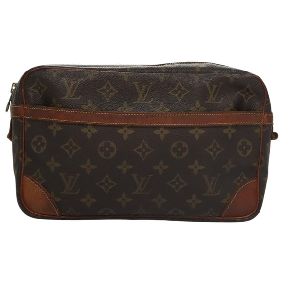 LOUIS VUITTON Monogram Compiegne 28 Clutch Bag M51845 LV Auth 96054