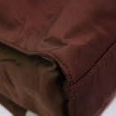 PRADA Tote Bag Nylon Bordeaux Silver Auth 96068-16