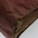 PRADA Tote Bag Nylon Bordeaux Silver Auth 96068-17
