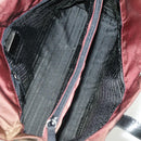PRADA Tote Bag Nylon Bordeaux Silver Auth 96068-9
