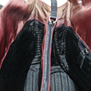 PRADA Tote Bag Nylon Bordeaux Silver Auth 96068-21