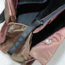 PRADA Tote Bag Nylon Bordeaux Silver Auth 96068-24