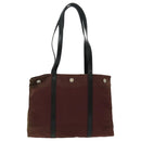 PRADA Tote Bag Nylon Bordeaux Silver Auth 96068-2